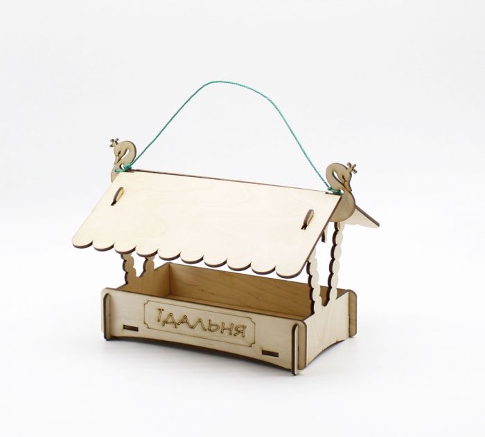 Годівниця Лебідь для вуличних птахів. 19х20х15 см.