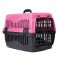 Переноска 1 для кішок і собак пластик Туреччина 483131 вага до 5кг Рожево-чорна