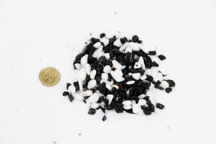 Грунт чорно-білий окатиш 5-10мм 10кг 