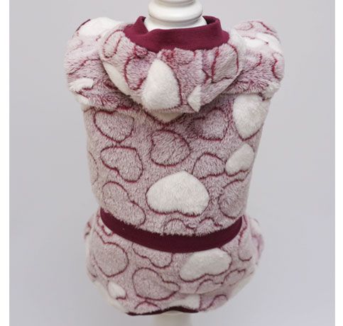 Сердечко комбінезон для собак дівчаток махра S