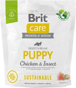 Brit Care Dog Sustainable Puppy Сухий корм для цуценят з куркою та комахами 1 кг