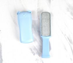 Щітка для прибирання шерсті ведмедик блакитна 