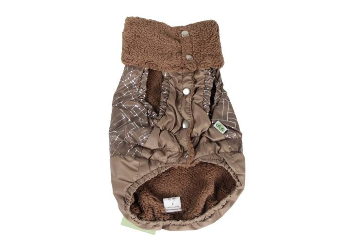 Еспресо жилет для собак хлопчиків на овчині S1