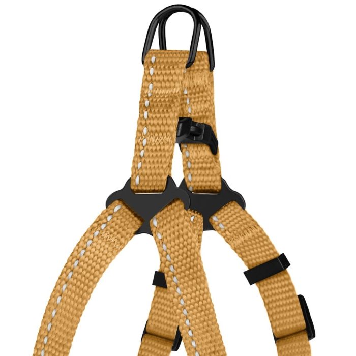 Шлея для собак BronzeDog золото пластиковий фастекс 1226 68Т 10мм (33-40см)