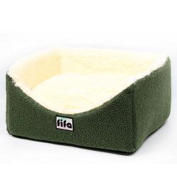 Лежак Брайтон меблева тканина + травичка зелений, 52х44х25 см 