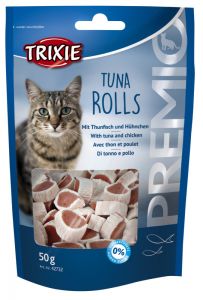 Premio Tuna Rolls-ласощі з тунцем для кішок, Тріксі 42732 Ласощі PREMIO Tuna Rolls тунець 50гр 42732