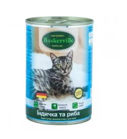 Baskerville індичка з рибою консерви для кішок 200 г