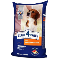 Сухий корм Клуб 4 лапи Преміум для дорослих собак середніх порід 14 кг. 