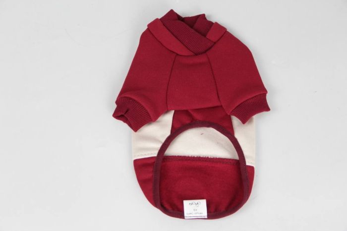 Свято світшот для собак унісекс трикотаж на флісі Бордо XS 