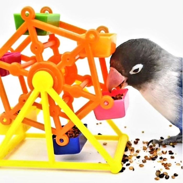 Карусель на підставці іграшка для птахів 9х8 см 