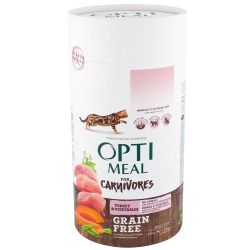 Optimeal беззерновой корм для котів з індичкою і овочами 650г