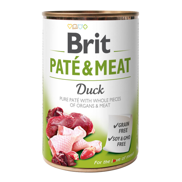 Brit Pate  Meat Dog консерва для собак з качкою 400г 