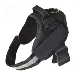 Шлея чорна зі світловідбиваючою смугою (ОШ42-50ОГ46-54см)  