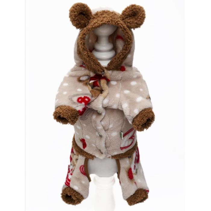 Красуня комбінезон для собак дівчаток махра XS