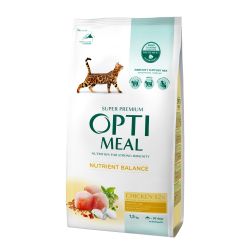 АКЦІЯ Optimeal Adult Cat Chicken з куркою сухий корм для дорослих кішок 1,5 кг -18