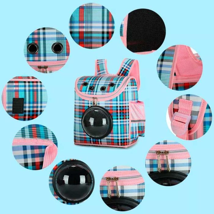 Рюкзак Квадрат з ілюмінатором тканина клітка 303720 см 