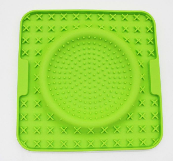 Килимок-тарілка для для для лизання салатовий 2020см  