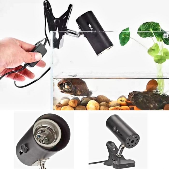 Світильник-прищіпка під цоколь для акваріума і тераріуму (китайська вилка) 