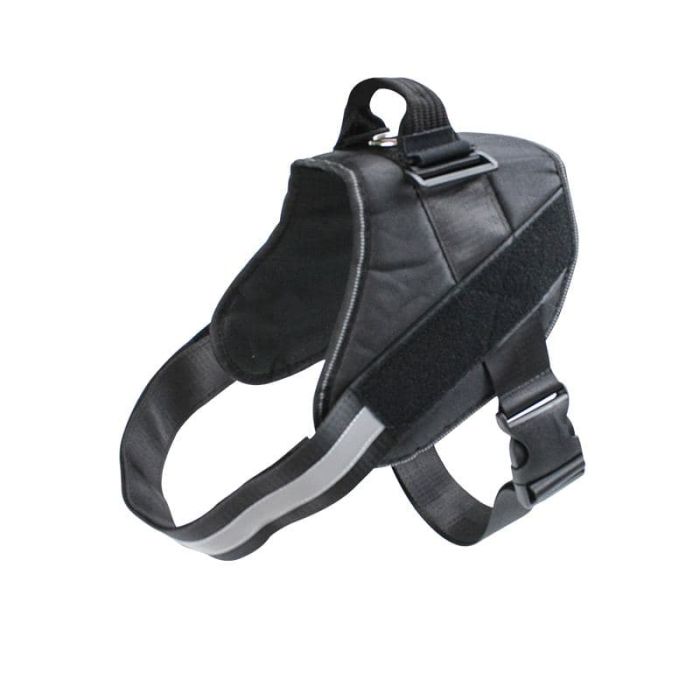 Шлея К9 для собак м 50-65 см без липучок і наклейок Чорна
