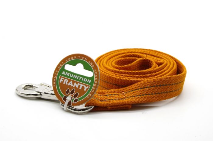 Повідець Franty брезент 120 см. Помаранчевий 2,5 см. 