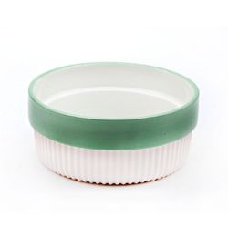 Миска керамічна у гумовому чохлі зелена, 350 мл 