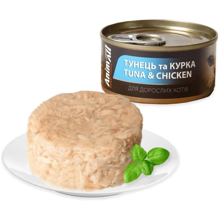 AnimAll з тунцем та куркою вологий корм для дорослих кішок 85 г 