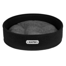 Лежак для кішок Бортик круглий чорний 2 40 x 10 см