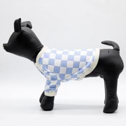 Світшот Шахова дошка трикотаж на флісі блакитний, XXL XXL