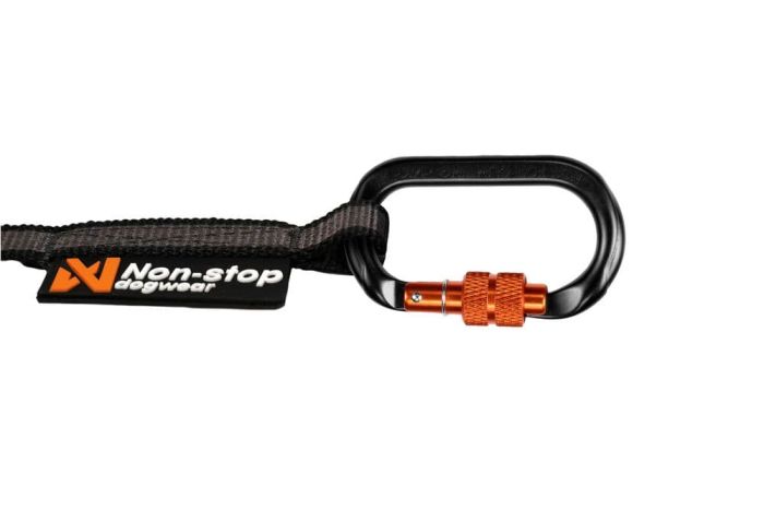 Повідець для собак Touring bungee leash Non-stop dogwear Чорний/Сірий 3,8 м/23 мм