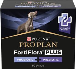 АКЦІЯ Purina Pro Plan FortiFlora Plus пробіотик для дорослих собак та цуценят для підтримки міклофлори кишечника 30x2 г 