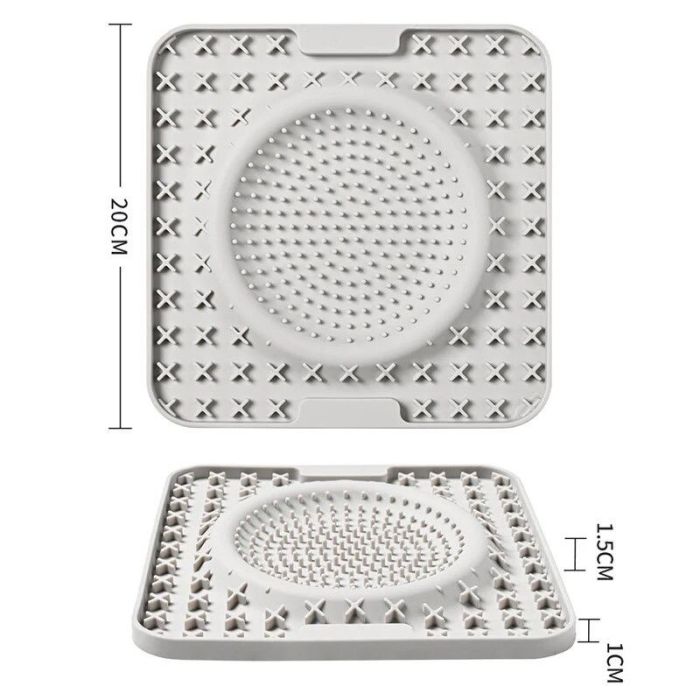 Килимок-тарілка для для для лизання помаранчевий 2020см  