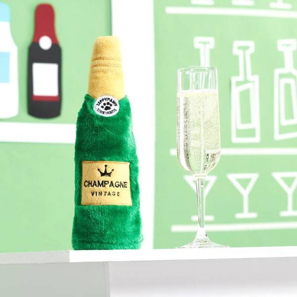 М'яка іграшка для собак пляшка шампанського ZippyPaws Happy Hour Crusherz Champagne з пищалкою