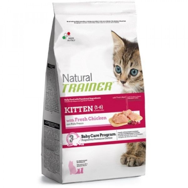 TRAINER NATURAL KITTEN для кошенят з куркою 7,5 кг