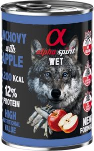 Корм Alpha Spirit Anchovy with Red Apple вологий для дорослих собак з анчоусами та яблуками 400 г. 