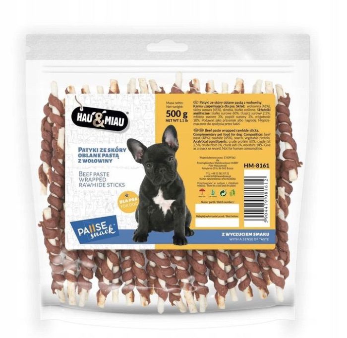 Кальциновані палички з яловичим мясом 500гр 8161 