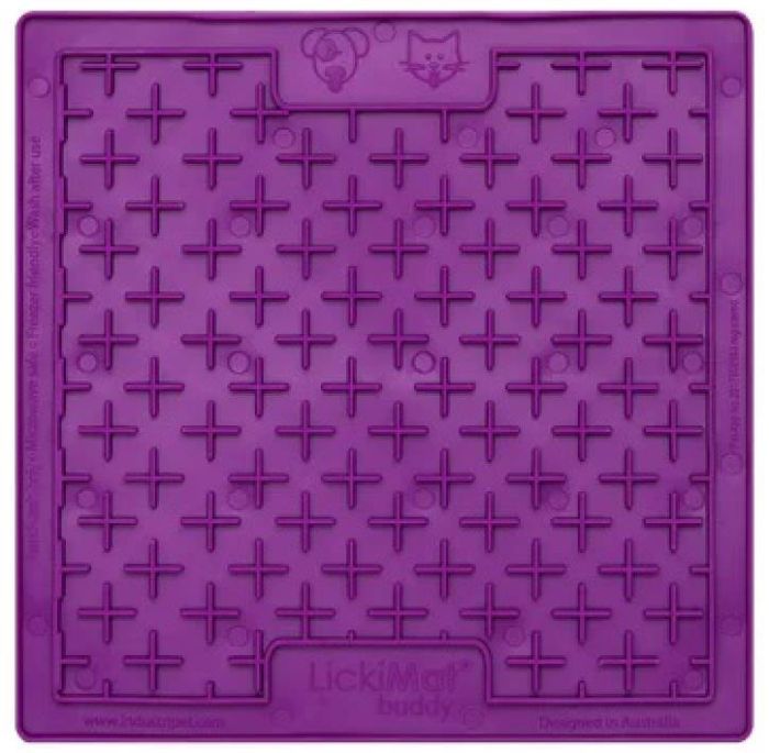 Лизальний килимок антистрес для собак LickiMat Buddy Purple, мʼяка основа