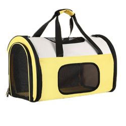 Сумка-переноска розкладна 40х28х25 см з сіткою чорно-червона 