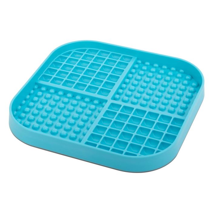 Лизальний килимок антистрес для собак LickiMat Slomo XL Turquoise, з функцією слоуфідера
