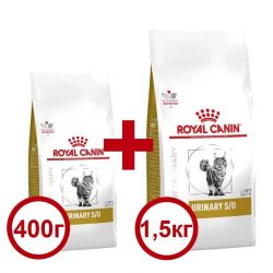 Акція сухий корм Royal Canin Urinary SO 1,5 кг + 400г в подарунок 