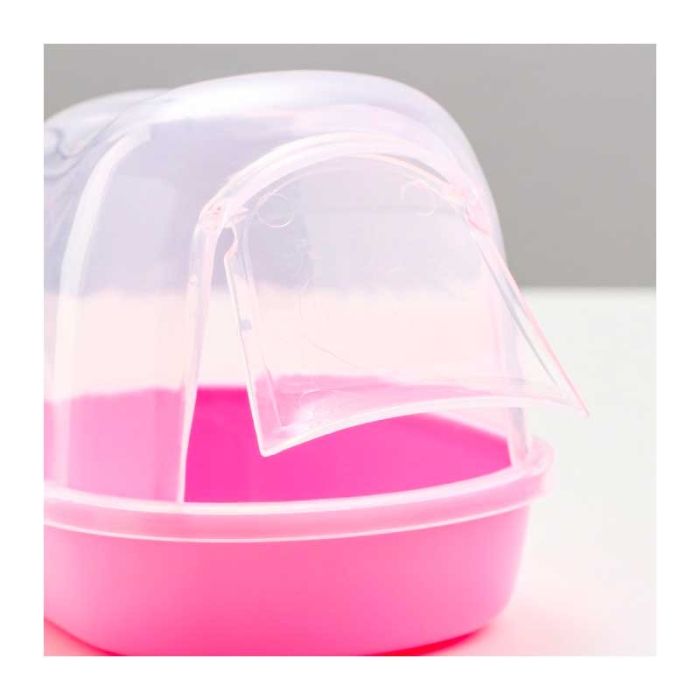 Купалка для гризунів рожева 13х10х10 см R193 