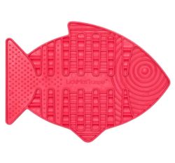 Лизальний килимок антистрес для котів LickiMat Casper Pink у формі рибки