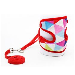 Комплект Повідець та майка-сітка бавовна червона 