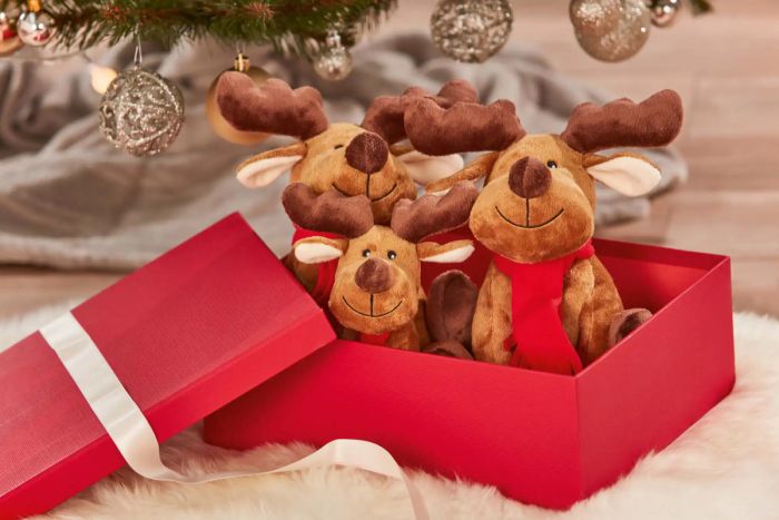 М'яка іграшка для собак Wolters Plush Лось Рудольф 15 см без звуку