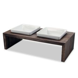 Миски на підставці Wolters Foodstation Meshidai True 2 x 0,4 л S Темно-коричневий