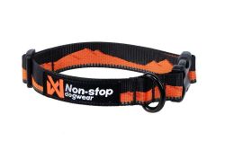 Нашийник для собак Trail quest collar Non-stop dogwear Чорний з помаранчевим L
