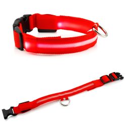 Комплект нашийник LED L 2,5 см  45-52см з перестібкою 45см Помаранчевий 