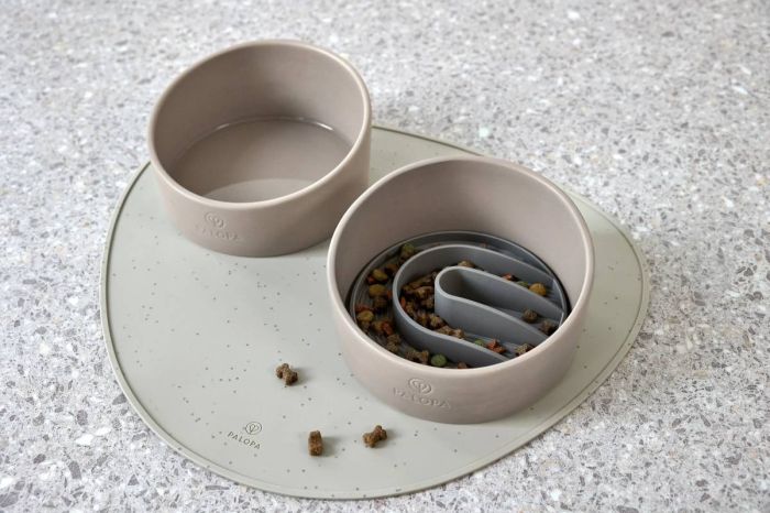 Миска-слоуфідер для повільного годування собак Palopa Yumo Темно-сірий