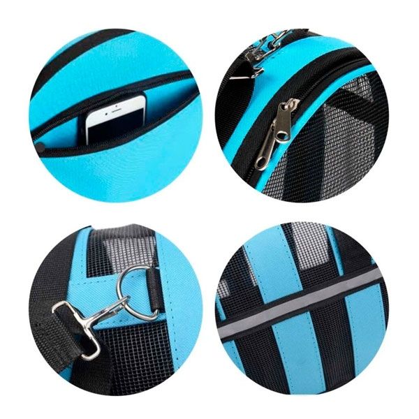 Сумка-переноска для тварин блакитна 49  28 см