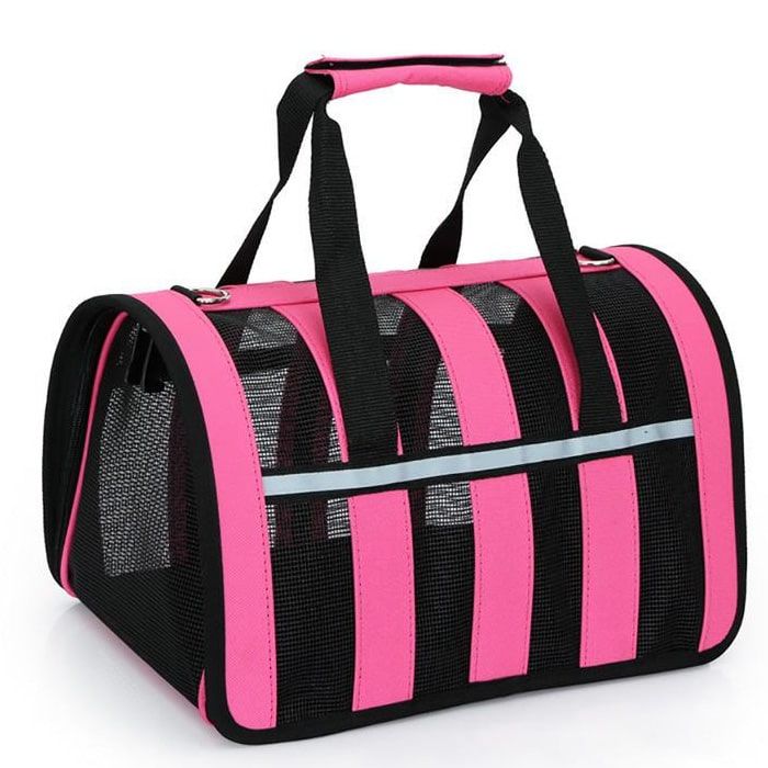 Сумка-переноска для тварин рожева 35  22 см