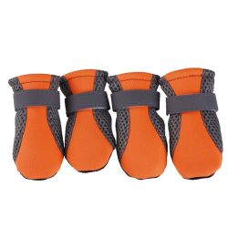 Черевики для собак неопренові M 90х65 мм Сіро-помаранчеві